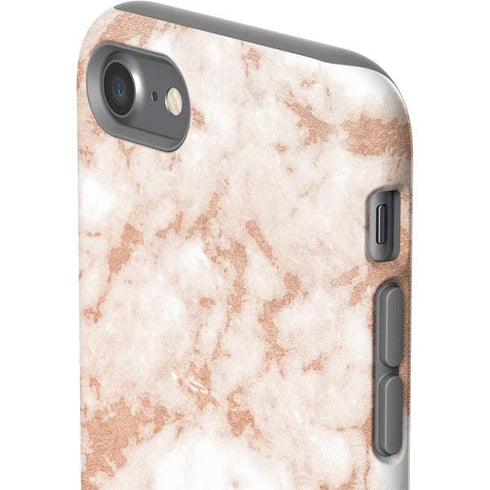 White Rose Gold Marble iPhone SE (2nd & 3rd Gen) Pro Case