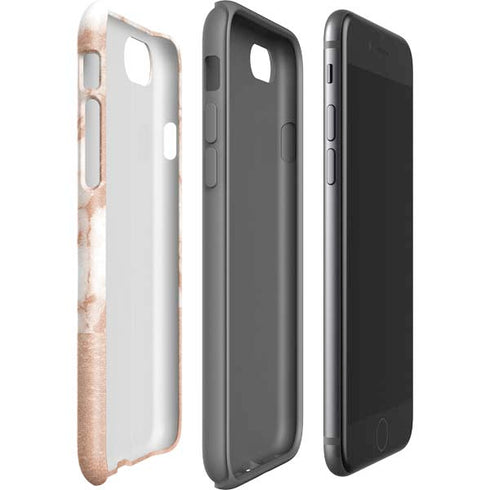 White Rose Gold Marble iPhone SE (2nd & 3rd Gen) Pro Case