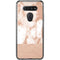 White Rose Gold Marble LG K51/Q51 Clear Case