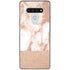 White Rose Gold Marble LG Stylo 6 Clear Case