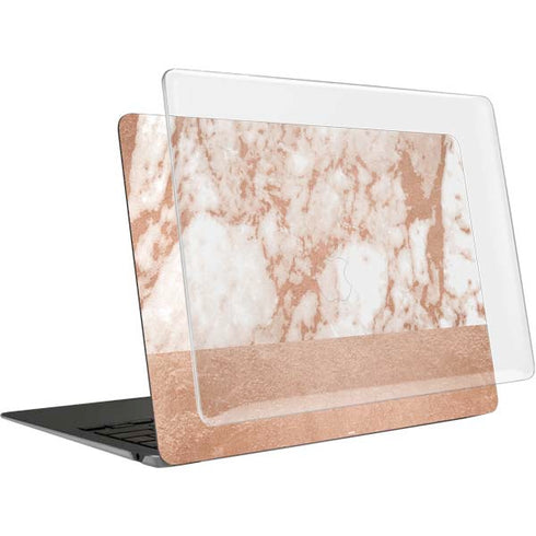 White Rose Gold Marble MacBook Air 13in (2020) Case plus Skin