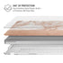 White Rose Gold Marble MacBook Air 15in (2023-2025) Case plus Skin
