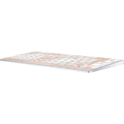 White Rose Gold Marble Magic Keyboard Skin
