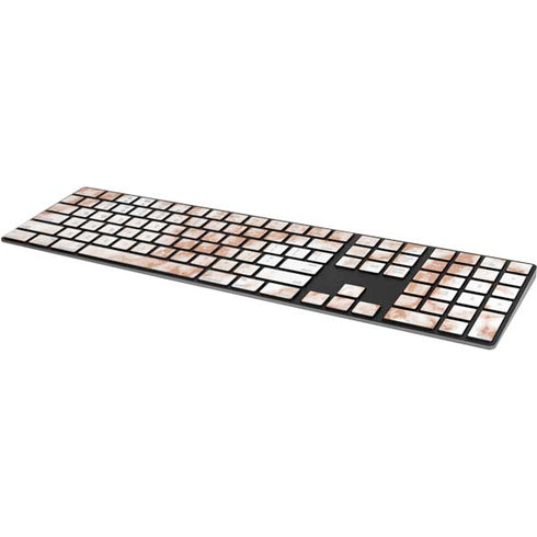 White Rose Gold Marble Magic Keyboard with Numeric Keypad Skin