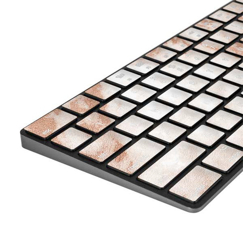 White Rose Gold Marble Magic Keyboard with Numeric Keypad Skin