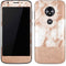 White Rose Gold Marble Moto E5 Play Skin