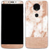 White Rose Gold Marble Moto E5 Plus Skin