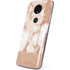 White Rose Gold Marble Moto E5 Plus Skin