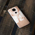 White Rose Gold Marble Moto E5 Plus Skin