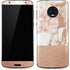 White Rose Gold Marble Moto G6 Skin