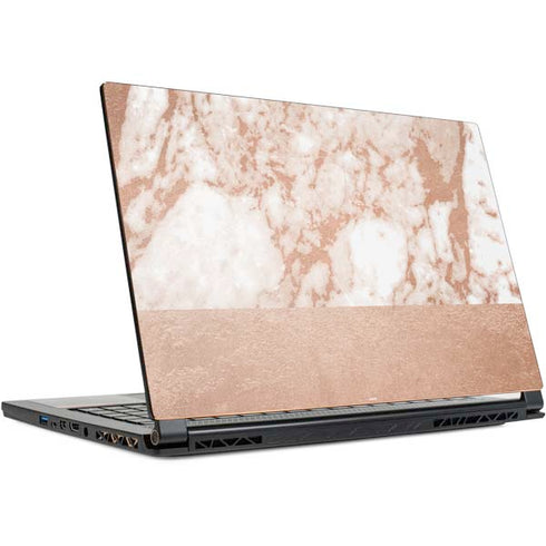 White Rose Gold Marble MSI GS65 Stealth Laptop Skin