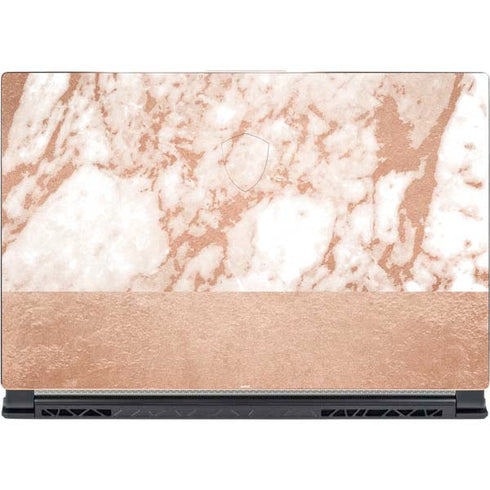White Rose Gold Marble MSI GS65 Stealth Laptop Skin