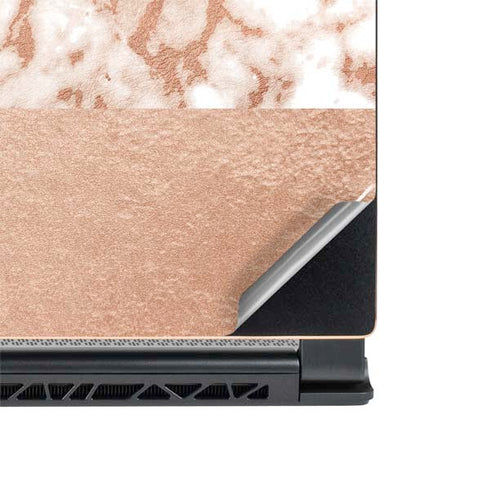 White Rose Gold Marble MSI GS65 Stealth Laptop Skin