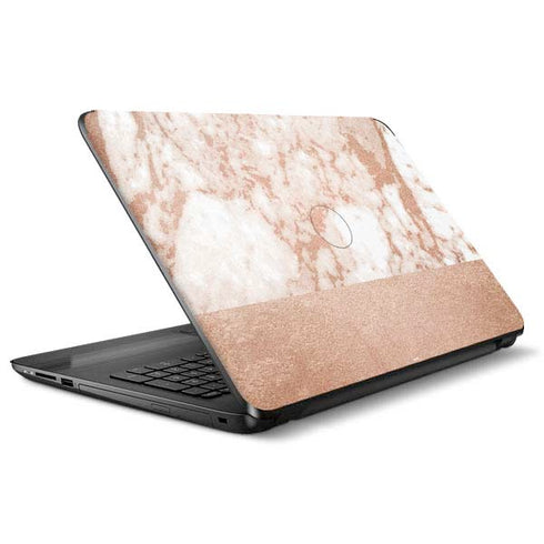 White Rose Gold Marble HP Notebook Skin