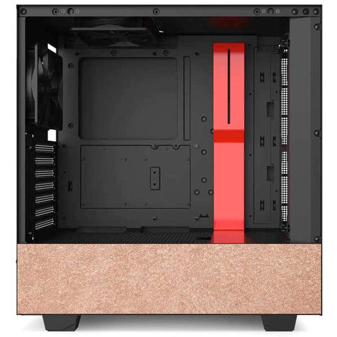 White Rose Gold Marble NZXT H510 Compact ATX Mid-Tower Case Skin