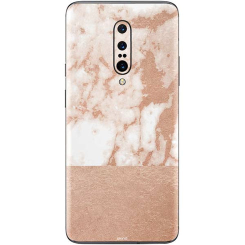 White Rose Gold Marble OnePlus 7 Pro Skin