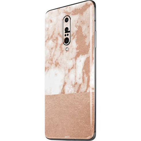 White Rose Gold Marble OnePlus 7 Pro Skin
