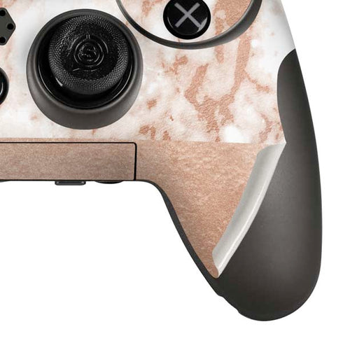 White Rose Gold Marble PlayStation Scuf Vantage 2 Controller Skin