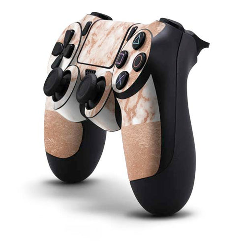 White Rose Gold Marble PS4 Controller Skin