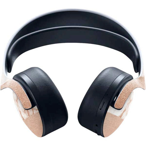 White Rose Gold Marble PULSE 3D Wireless Headset for PS5 Skin