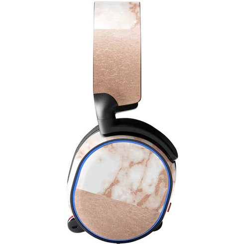 White Rose Gold Marble SteelSeries Arctis 5 Skin