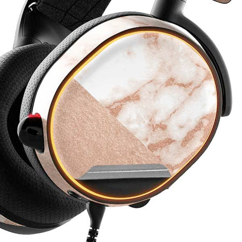 White Rose Gold Marble SteelSeries Arctis 5 Skin