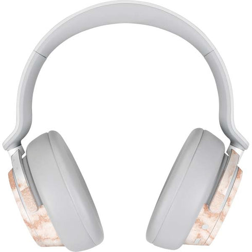 White Rose Gold Marble Surface Headphones Skin