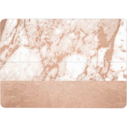 White Rose Gold Marble Surface Laptop Studio Skin