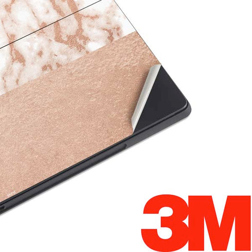White Rose Gold Marble Surface Pro 7 Skin