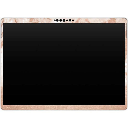 White Rose Gold Marble Surface Pro 9 Skin