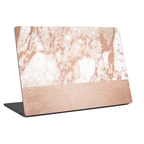 White Rose Gold Marble Universal Laptop 12in (9.8 x 6.8in) Skin