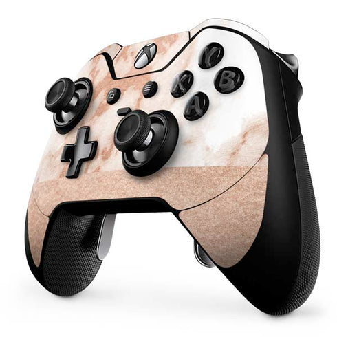White Rose Gold Marble Xbox One Elite Controller Skin