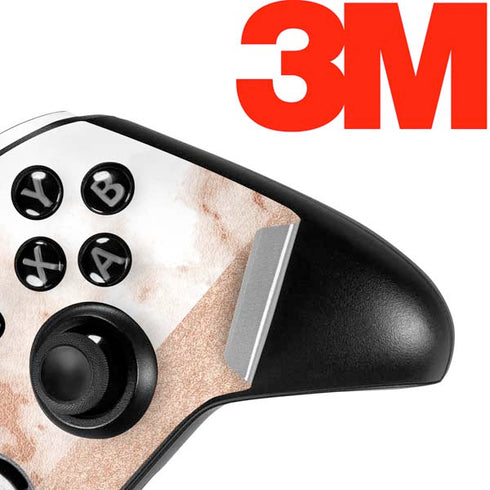 White Rose Gold Marble Xbox One Elite Controller Skin