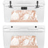 White Rose Gold Marble YETI Tundra 65 Hard Cooler Skin