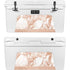 White Rose Gold Marble YETI Tundra 75 Hard Cooler Skin