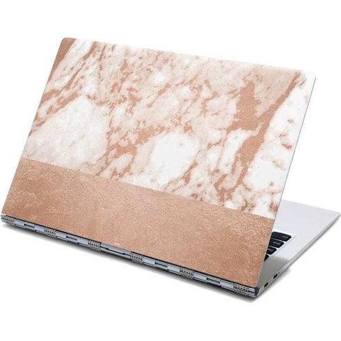 White Rose Gold Marble Yoga 910 2-in-1 14in Touch-Screen Skin
