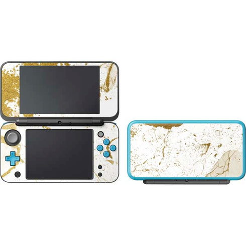 White Scattered Marble Nintendo 2DS XL (2017) Skin