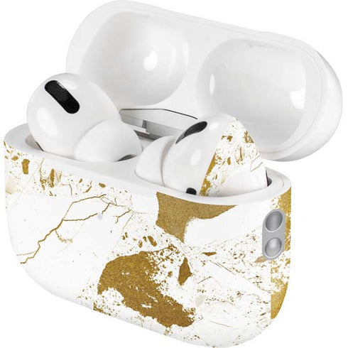White Scattered Marble AirPods Pro 2nd Gen Skin