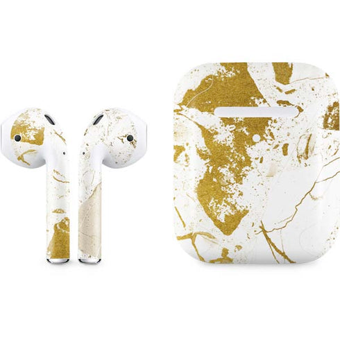 White Scattered Marble Apple AirPods 2 Skin