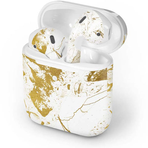 White Scattered Marble Apple AirPods 2 Skin