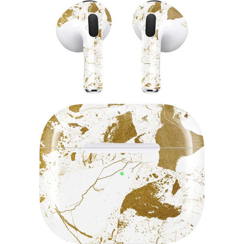 White Scattered Marble Apple AirPods (3rd Gen 2021) Skin