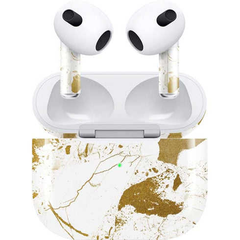 White Scattered Marble Apple AirPods (3rd Gen 2021) Skin