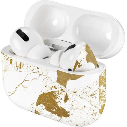 White Scattered Marble Apple AirPods Pro Skin
