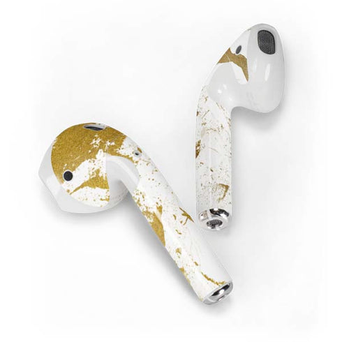 White Scattered Marble Apple AirPods Skin