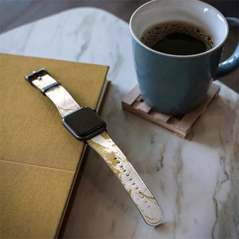 White Scattered Marble Apple Watch Band 38-40mm