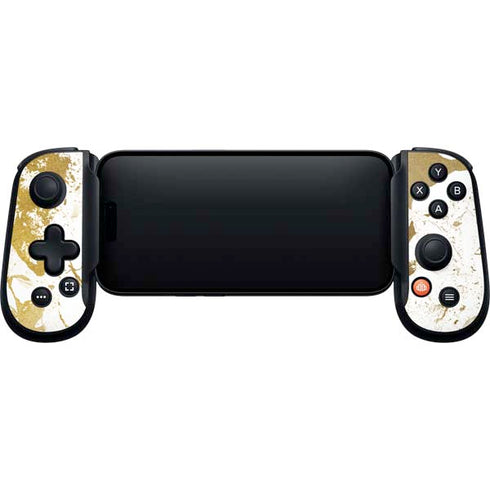 White Scattered Marble Backbone One for iPhone Game Controller Skin