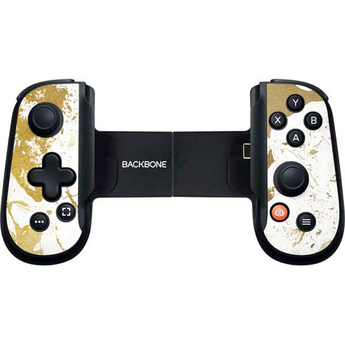 White Scattered Marble Backbone One for iPhone Game Controller Skin