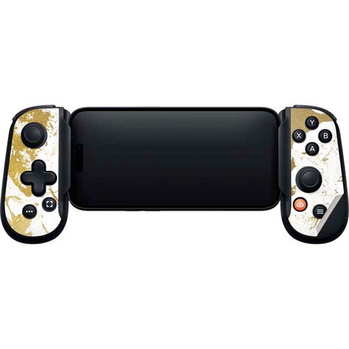 White Scattered Marble Backbone One for iPhone Game Controller Skin