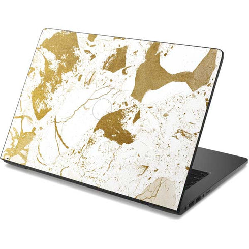 White Scattered Marble Dell Chromebook Skin
