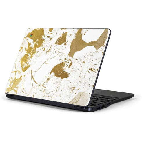 White Scattered Marble Samsung Chromebook Skin